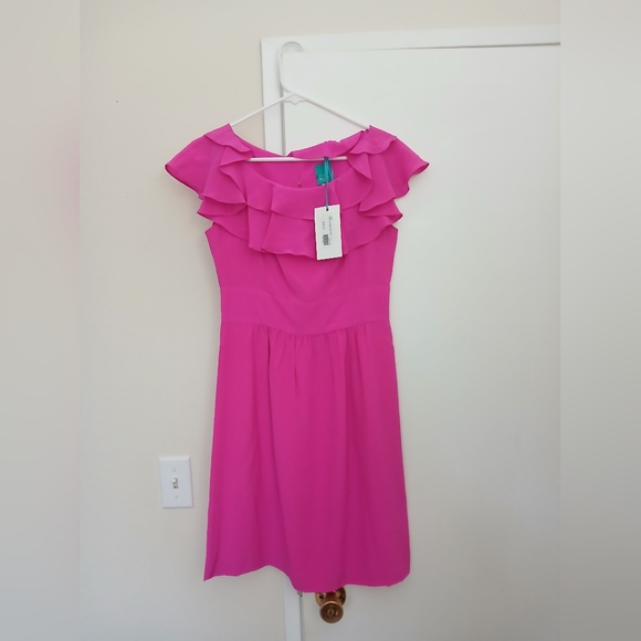 Hot pink Blithe Annabelle ruffle dress NWT - Picture 4 of 4